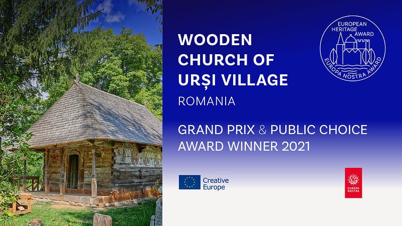 Grand Prix şi Premiul Publicului pentru Biserica de Lemn din Urşi la Premiile Europene pentru Patrimoniu / Premiilor Europa Nostra 2021