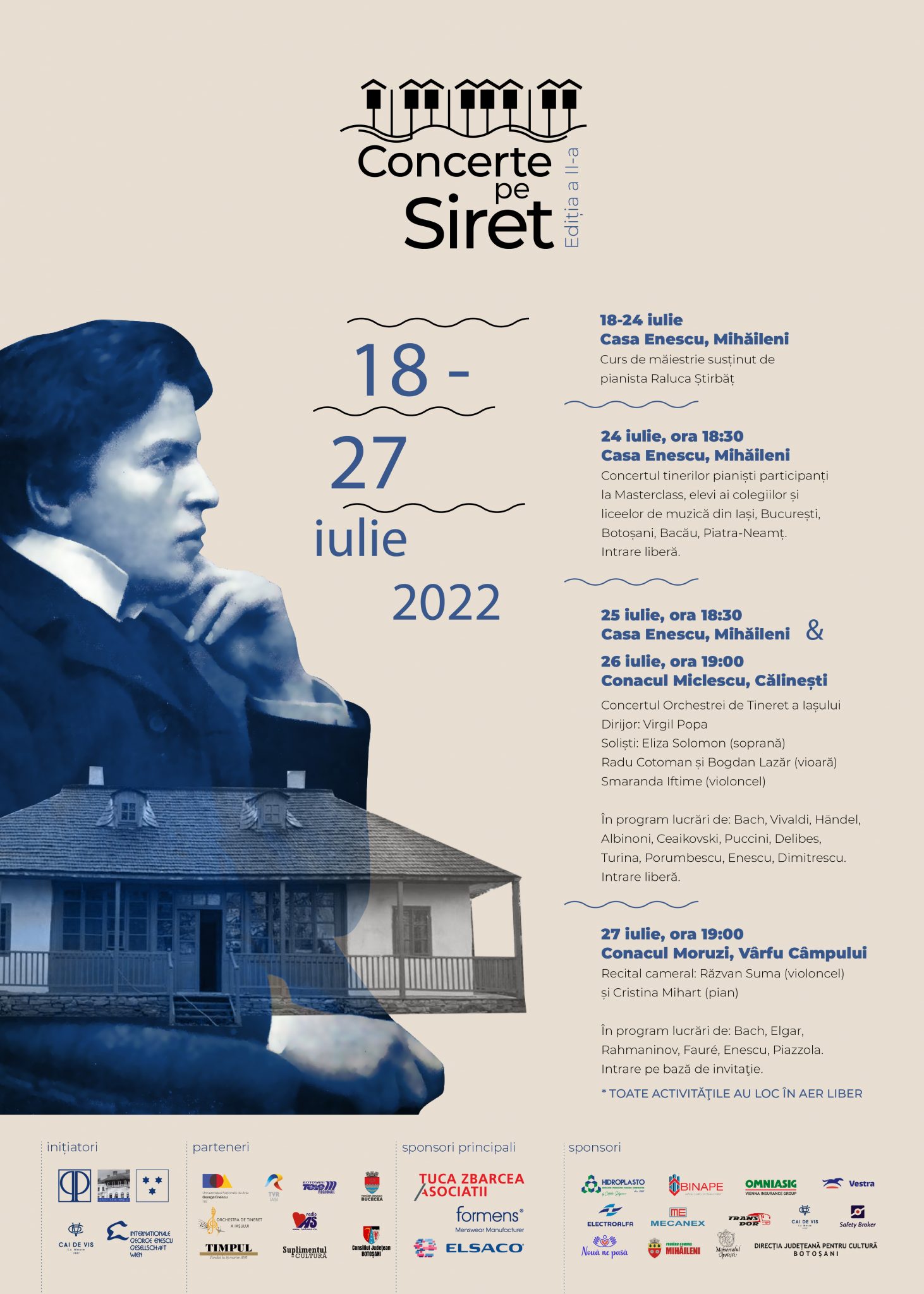 Concerte pe Siret, ediţia a II-a, 18-27 iulie 2022