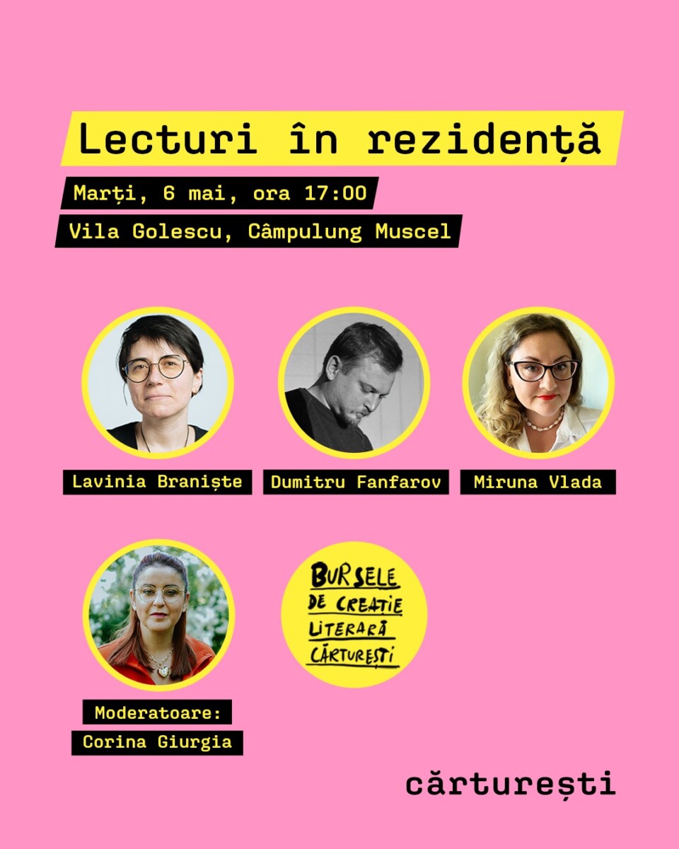 Invitaţie: Lecturi în Rezidenţă – Bursele Cărtureşti, ediţia a 5-a
