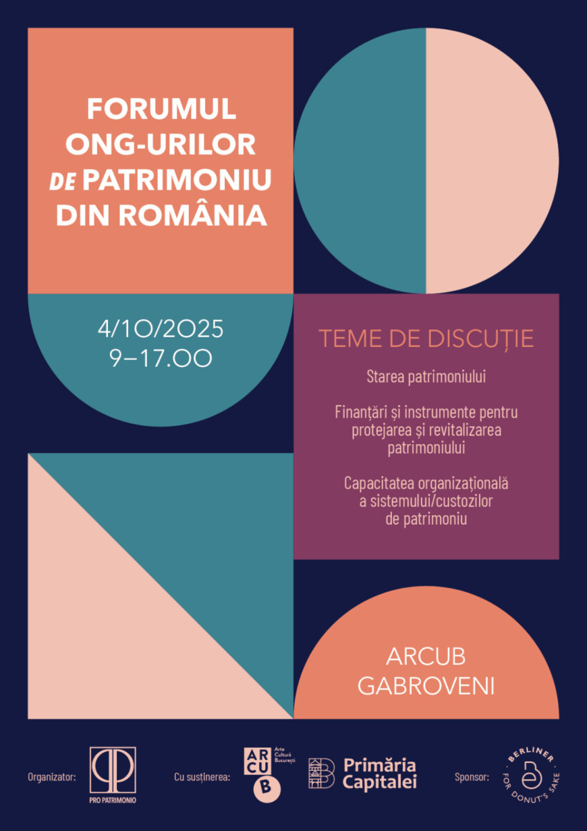 Forumul Organizațiilor de Patrimoniu din România, ediția a II-a – 4 octombrie 2025, București