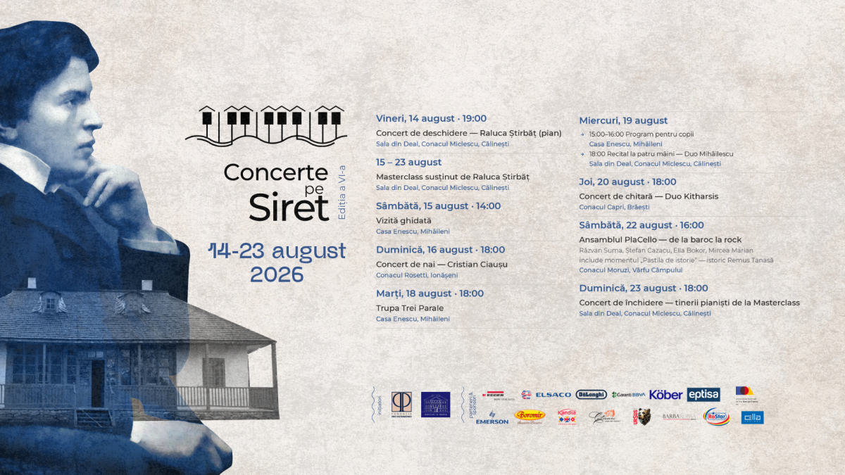 Concerte pe Siret revine cu ediția a VI-a: muzică, patrimoniu și comunităț