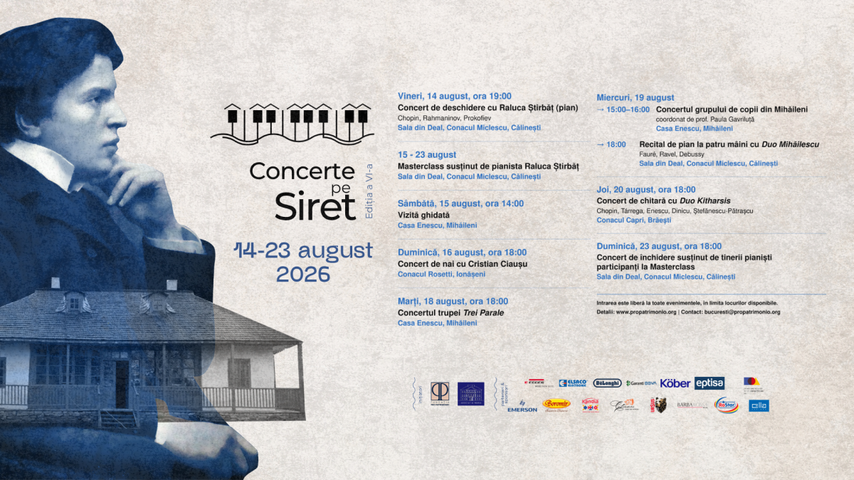 Concerte pe Siret revine cu ediția a VI-a: muzică, patrimoniu și comunităț